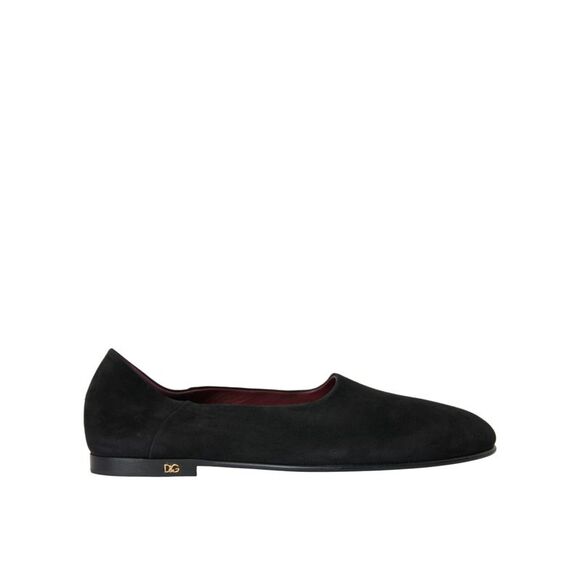 Dolce & Gabbana Black Suede Loafers Formal Dress Slip On Men's Shoes